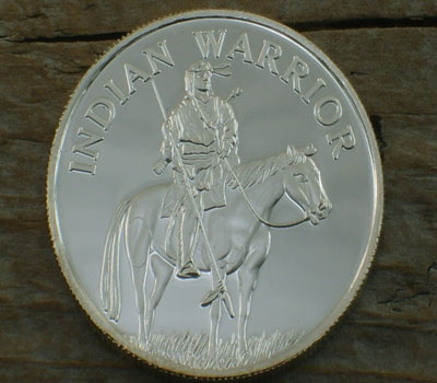 .999 Fine Silver 1-Ounce Coin - Indian Warrior